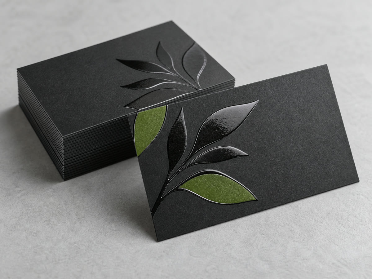 Kabartma Laklı Kartvizit